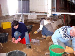 Excavating at Brading Roman Villa © SM
