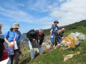 Andrew Kafel.Chairman of the group,on a rock outcrop